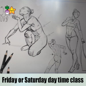 Figure drawing and life drawing classes in Cardiff with Turnip Starfish
