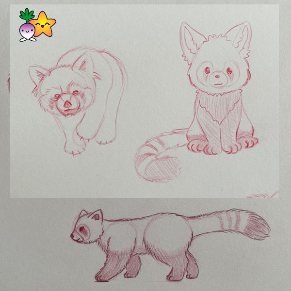 Red panda concept art by Cardiff animation company Turnip Starfish