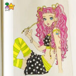 Sketch book by Lexy at Turnip Starfish. She runs manga drawing workshops at Cardiff animation company Turnip Starfish